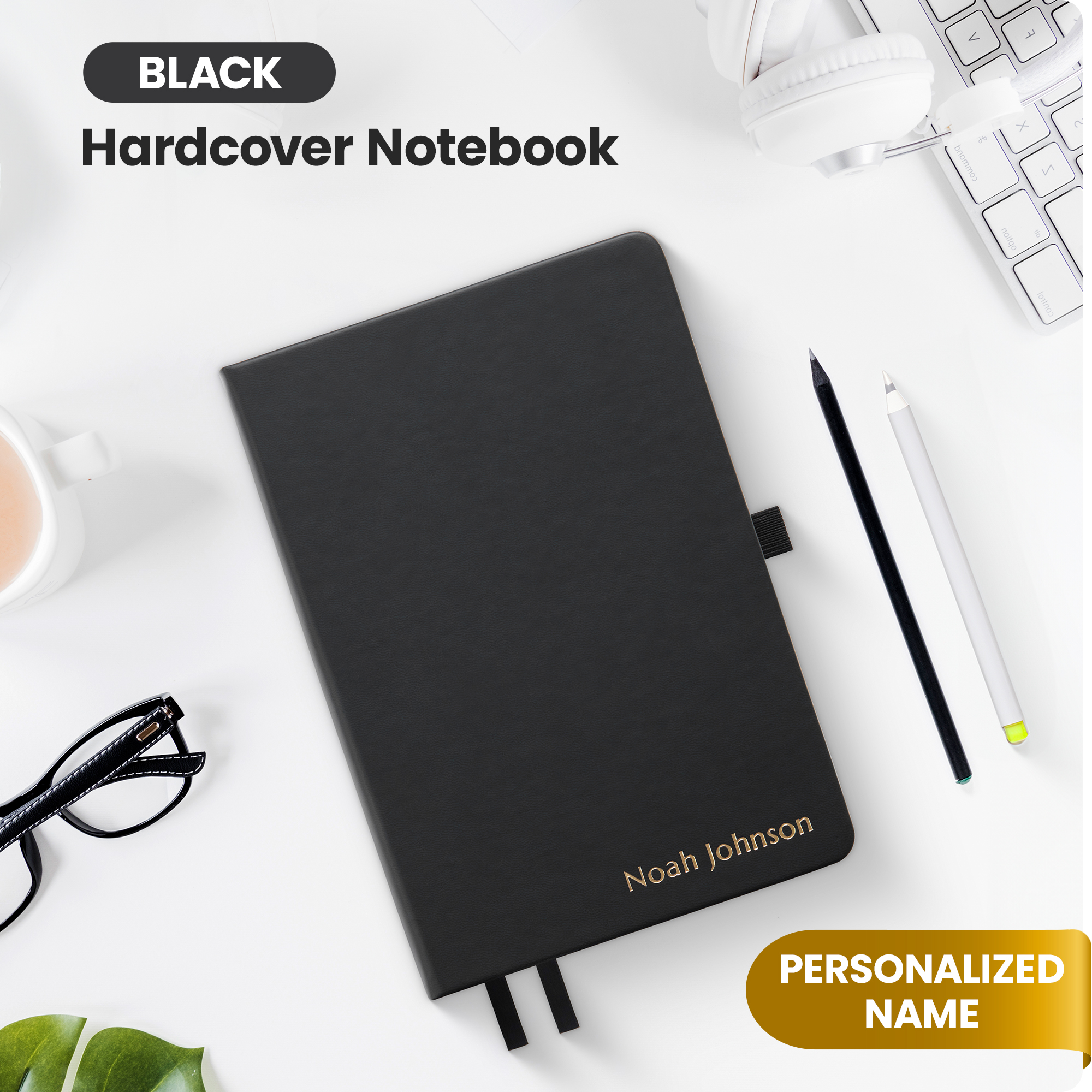 Personalized Journal Notebook - Black